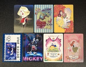 Lot of 7 Bandai Disney 100 Wonder Cards